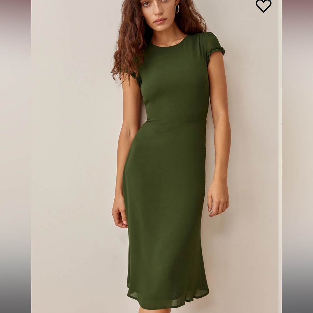 ON HOLD Reformation Ismena dress size 8 fern green NWT